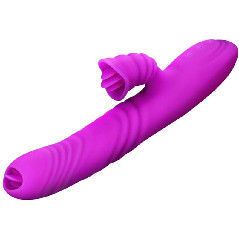 ARMONY - ANGELIA VIBRATEUR MULTIFONCTION À DOUBLE LANGUE ET EFFET CHALEUR VIOLET