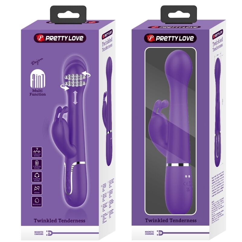 PRETTY LOVE - DEJON RABBIT VIBRATOR 3 IN 1 MULTIFUNCTIONEEL PAARS