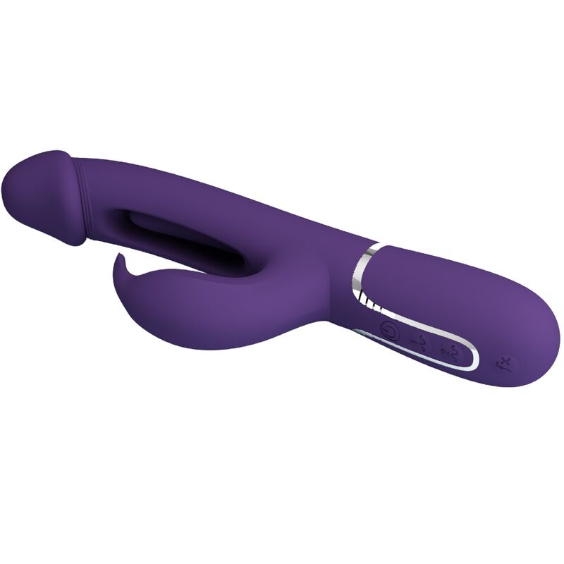 PRETTY LOVE - KAMPAS RABBIT 3 IN 1 MULTIFUNCTIONELE VIBRATOR MET TONG VIOLET