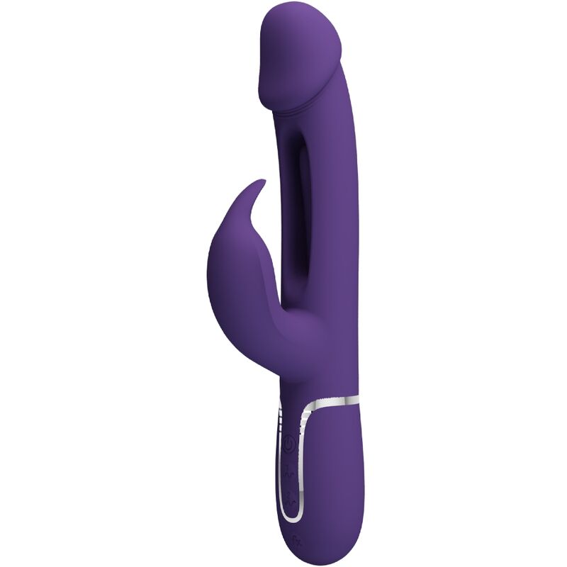 PRETTY LOVE - KAMPAS RABBIT 3 IN 1 MULTIFUNCTIONELE VIBRATOR MET TONG VIOLET