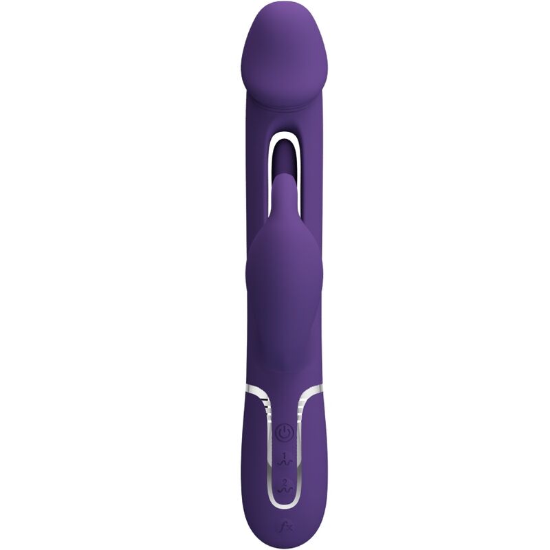 PRETTY LOVE - KAMPAS RABBIT 3 IN 1 MULTIFUNCTIONELE VIBRATOR MET TONG VIOLET