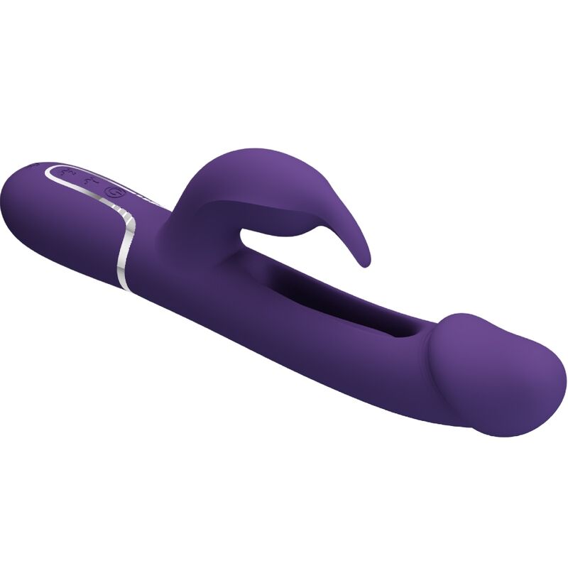 PRETTY LOVE - KAMPAS RABBIT 3 IN 1 MULTIFUNCTIONELE VIBRATOR MET TONG VIOLET