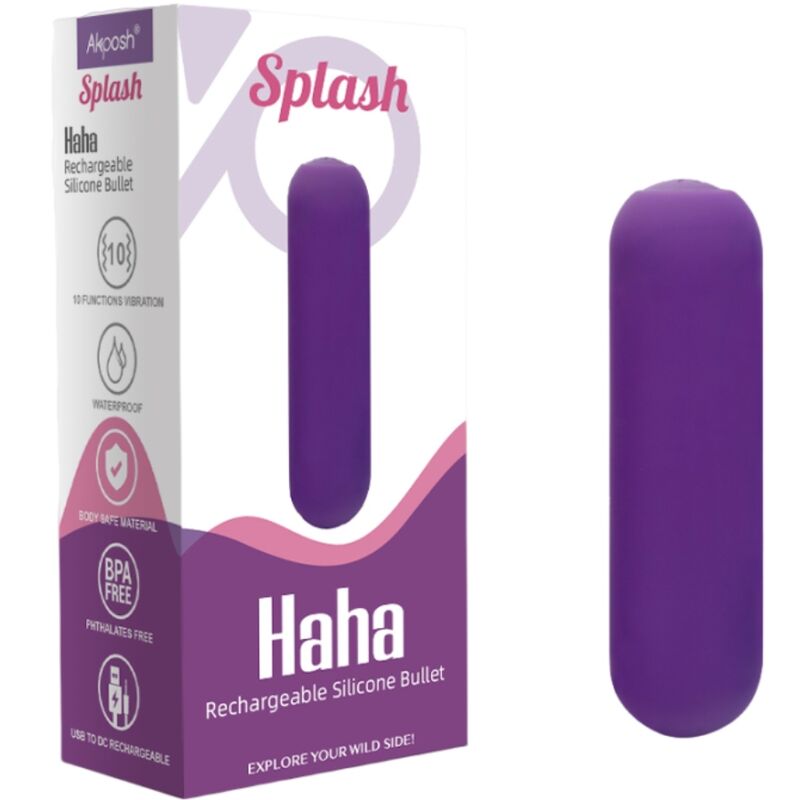 ARMONY - SPLASH HAHA VIBRATOR BULLET SILICONEN 10 VIBRATIES 75 X 19 CM PAARS