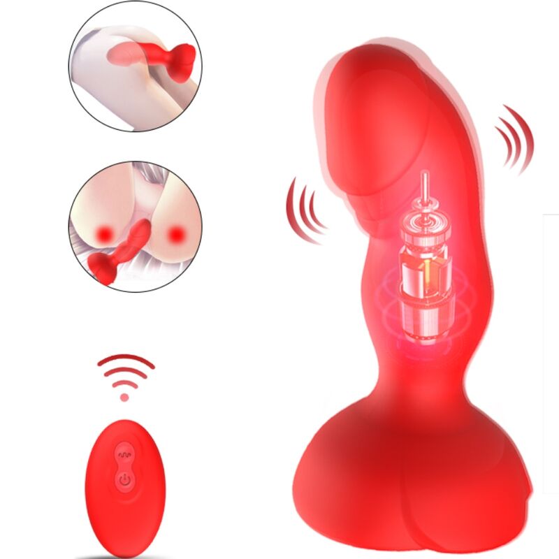 ARMONY - EXTREME A BLOOM ROSE VIBRATOR &amp; ANAAL PLUG MET AFSTANDSBEDIENING ROOD