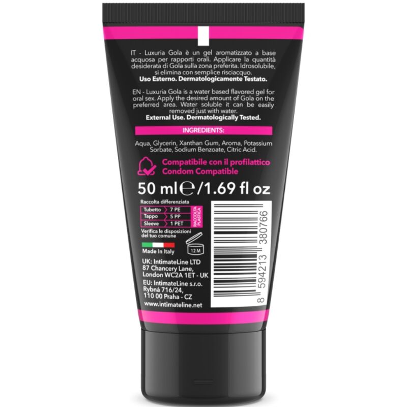 INTIMATELINE LUXURIA - ORALE SEX GEL KERSENSMAAK 50 ML