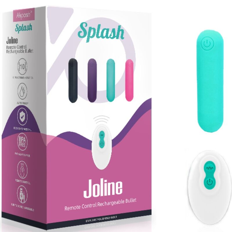 ARMONY - SPLASH JOLINE VIBRATOR BULLET SILICONEN AFSTANDSBEDIENING 10 VIBRATIES 65 X 15 CM GROEN