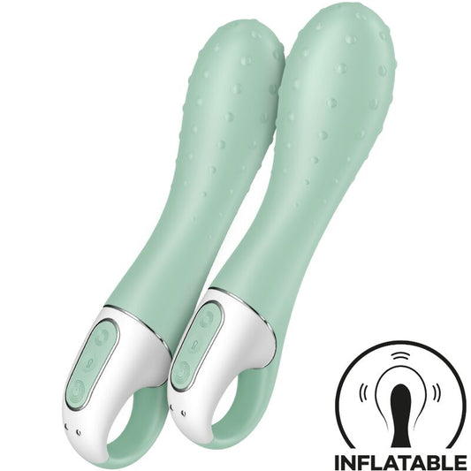 SATISFYER - VIBRATEUR À POMPE À AIR 3 GONFLABLES G POINT MENTHE