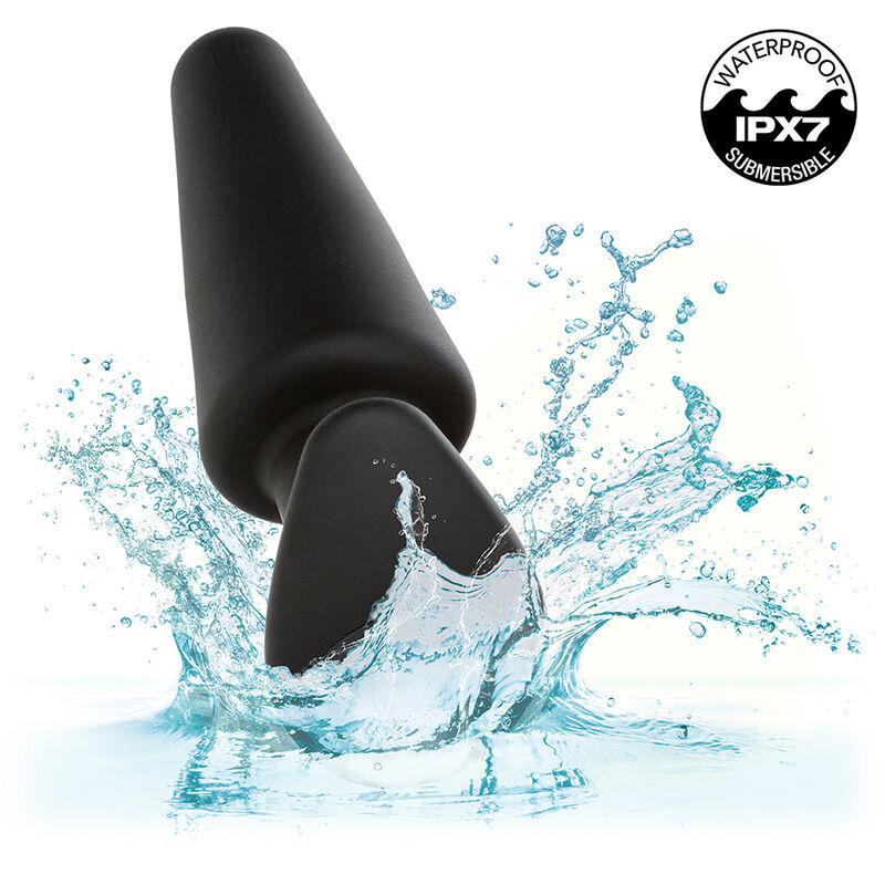 CALEXOTICS - ROCK BOTTOM TONERED ANAL PLUG 10 VIBRACIONES SILICONE BLACK