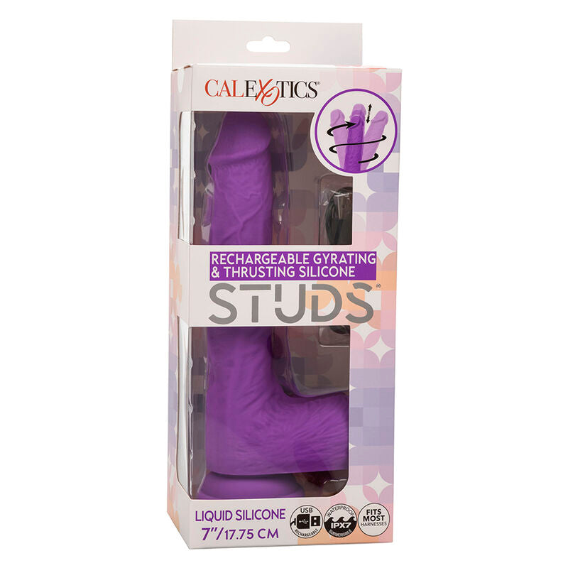 CALEXOTICS - STUDS OPLAADBARE EN ROTERENDE VIBRATOR 10 VIBRATIES PAARS