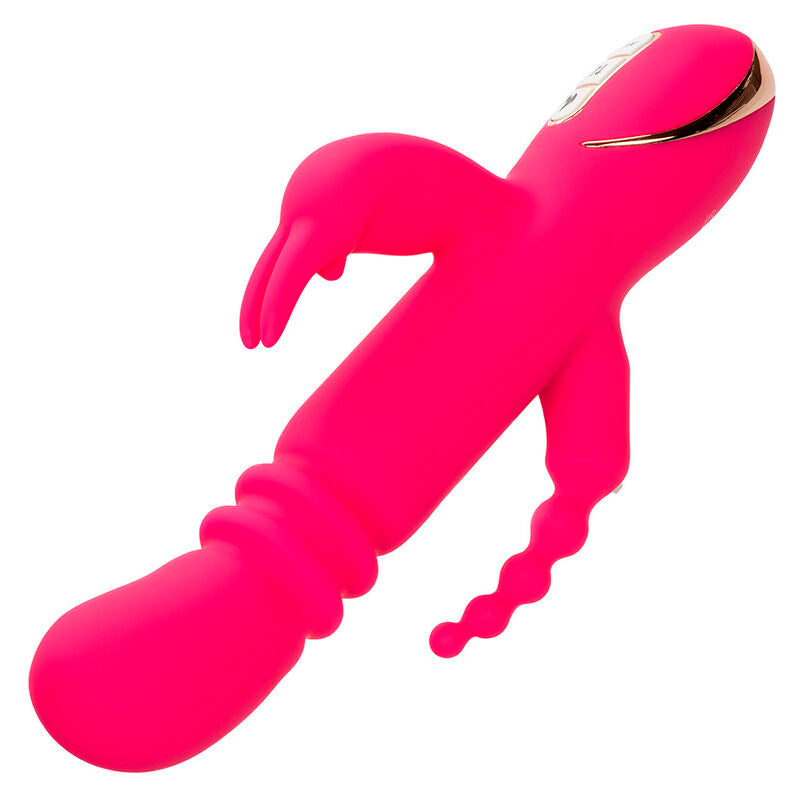 CALEXOTICS - JACK FANTASY VIBRATEUR TRIPLE CHAUFFANT ROSE LAPIN
