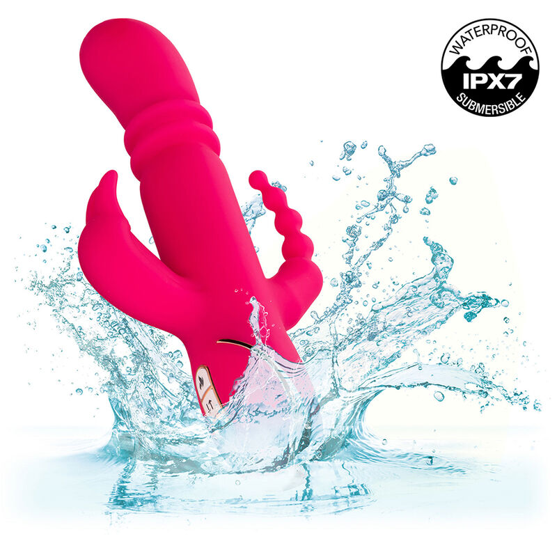 CALEXOTICS - JACK FANTASY VIBRATEUR TRIPLE CHAUFFANT ROSE LAPIN