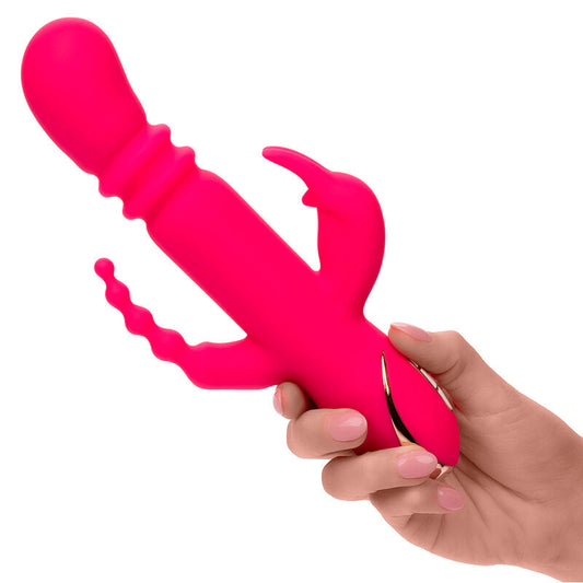 CALEXOTICS - JACK FANTASY DRIEVOUDIGE VERWARMDE VIBRATOR KONIJN ROZE