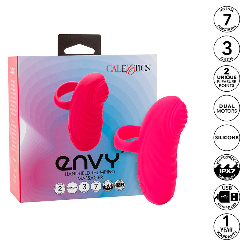 CALEXOTICS - ENVY MASSEUR À BALLE DE ROULEAU PORTABLE 7 VIBRATIONS ROSE