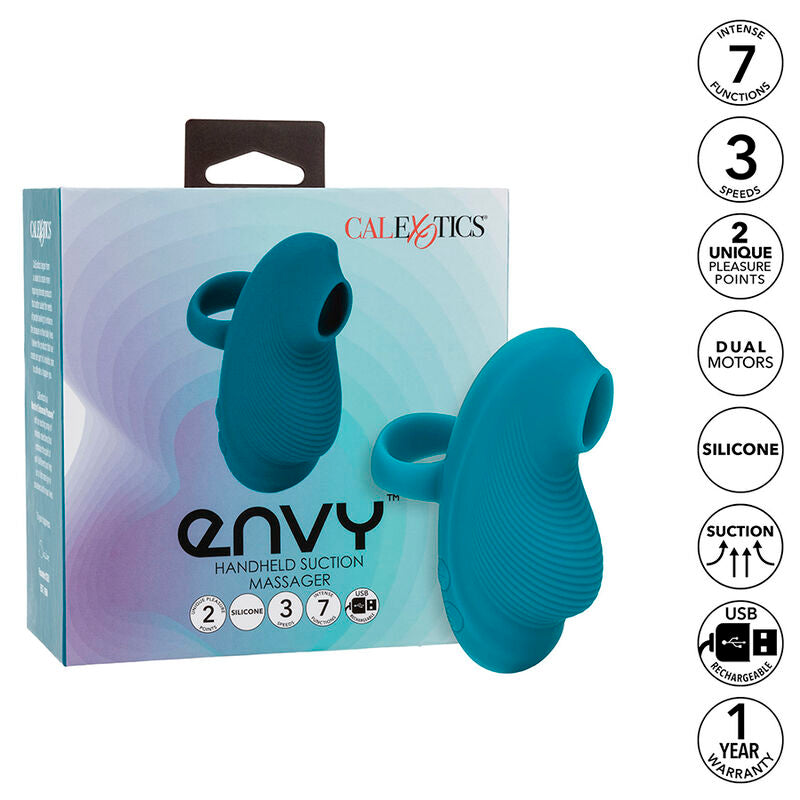 CALEXOTICS - ENVY MASSEUR À BALLE DE ROULEAU PORTABLE 7 VIBRATIONS BLEU