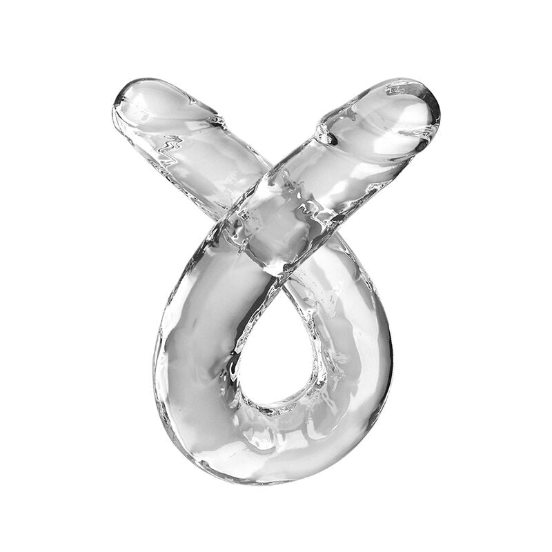 KING COCK - DOUBLE TROUBLE DOUBLE GODEMICHET 46 CM TRANSPARENT