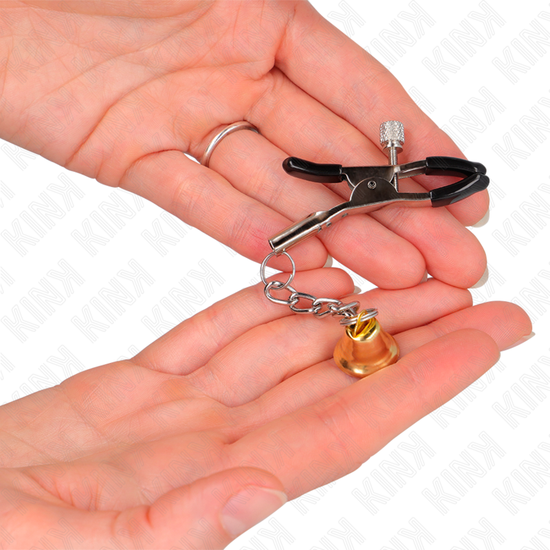 KINK - Золотой колокольчик, зажимы для сосков, 6 см