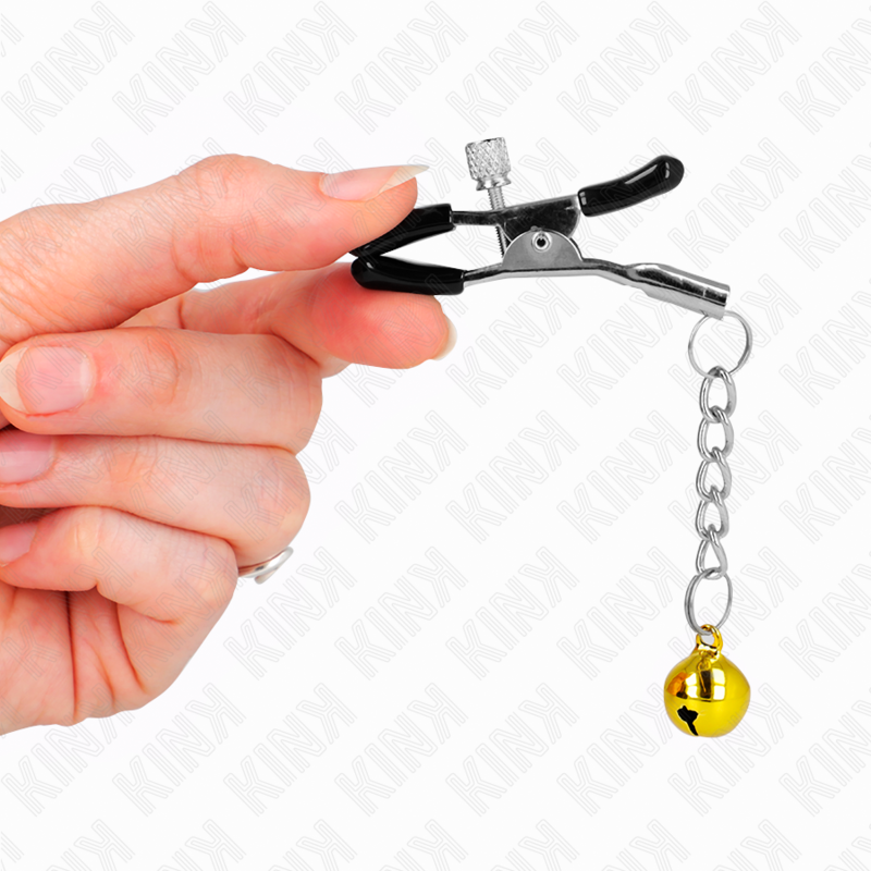 KINK - Золотой кулон-колокольчик, зажимы для сосков, 6 см