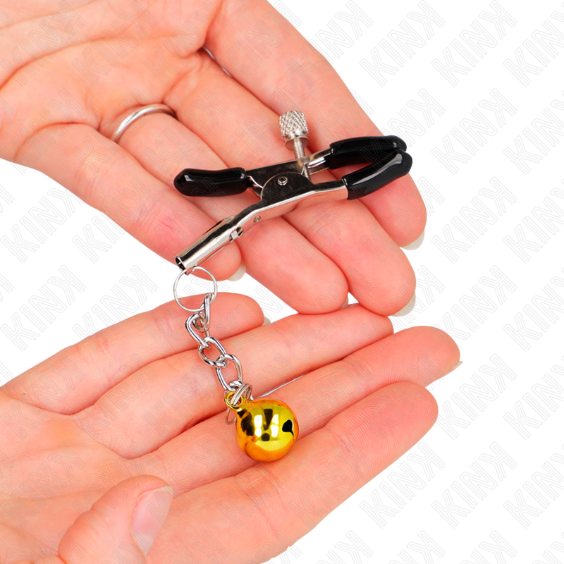 KINK - Золотой кулон-колокольчик, зажимы для сосков, 6 см