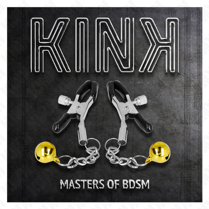 KINK - Золотой кулон-колокольчик, зажимы для сосков, 6 см