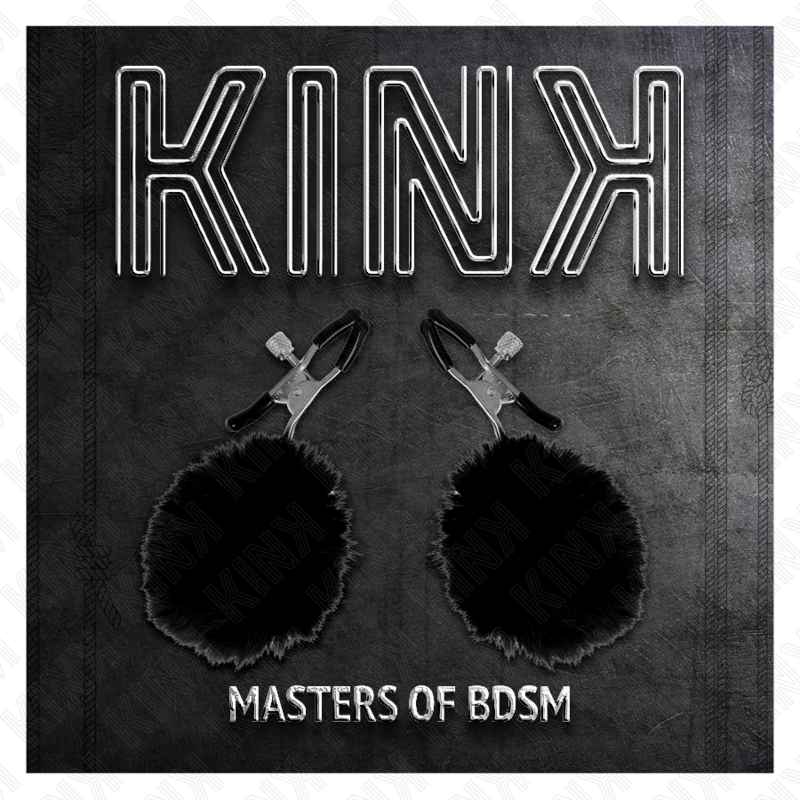 KINK - Зажим для сосков из искусственного меха, черный, 6 см