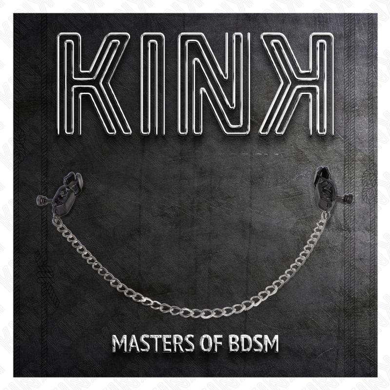 KINK - Плоские цепочные зажимы для сосков, серебристые, 30 см