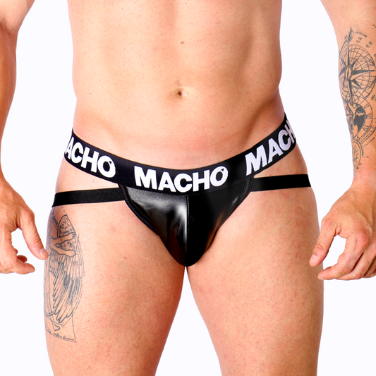 MACHO - MX25NC JOCK ЧЕРНЫЕ КОЖАНЫЕ КРОССОВКИ S
