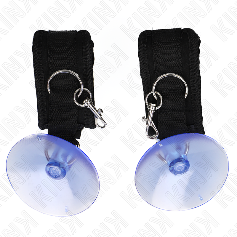 KINK - Наручники на присосках, черные, 29-40 см x 5 см