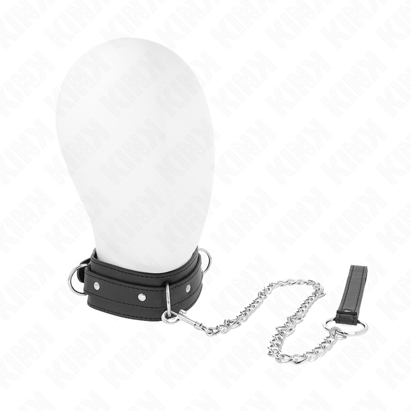 KINK - Ожерелье с поводком 65 см, модель 1 с 3 кольцами, регулируемое, 38-49 см x 5 см