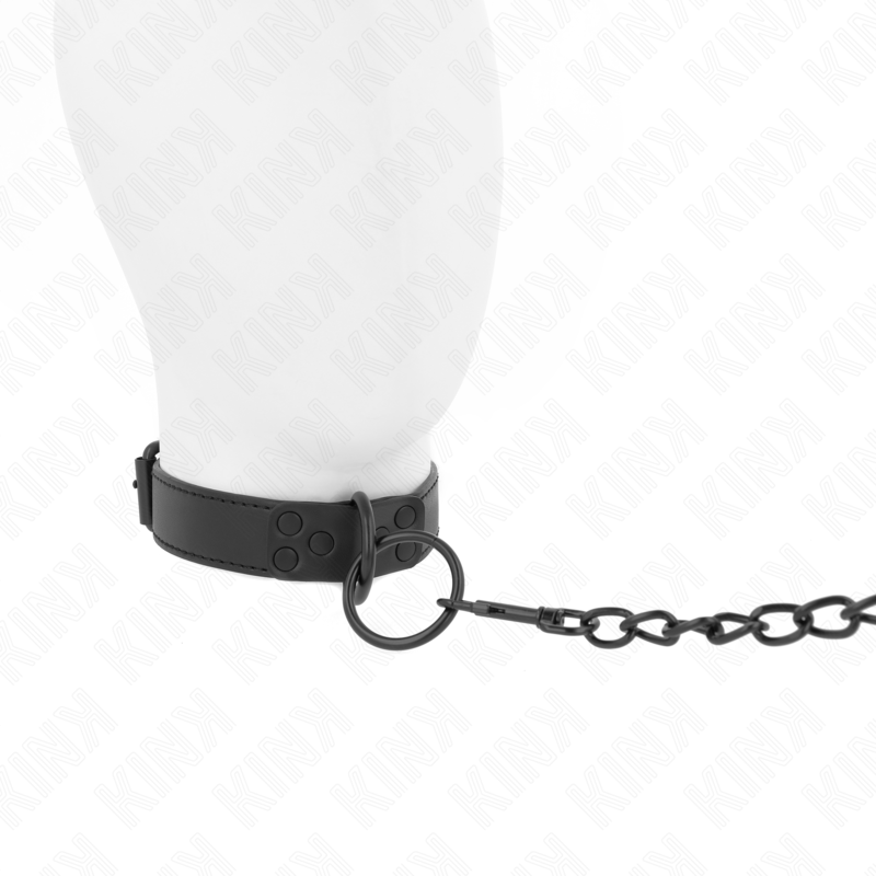 Ошейник Kind с темным поводком, 65 см, регулируемый размер 37-54 см, ширина 3 см.