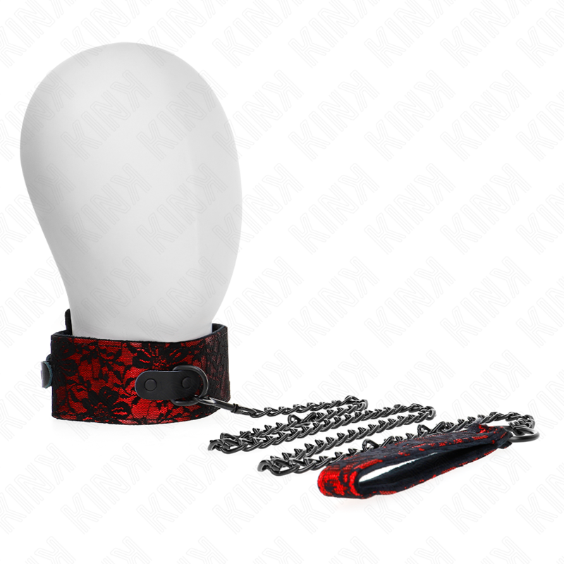 Кружевное ожерелье KINK с поясом из натуральной кожи, 105 см / 44 x 5,5 см.