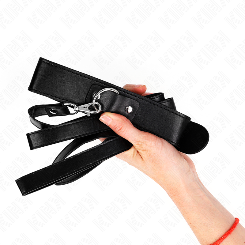 KINK - Ожерелье с поясом 116 см, черный ремешок, регулируемый размер 32-50 см, 8 см