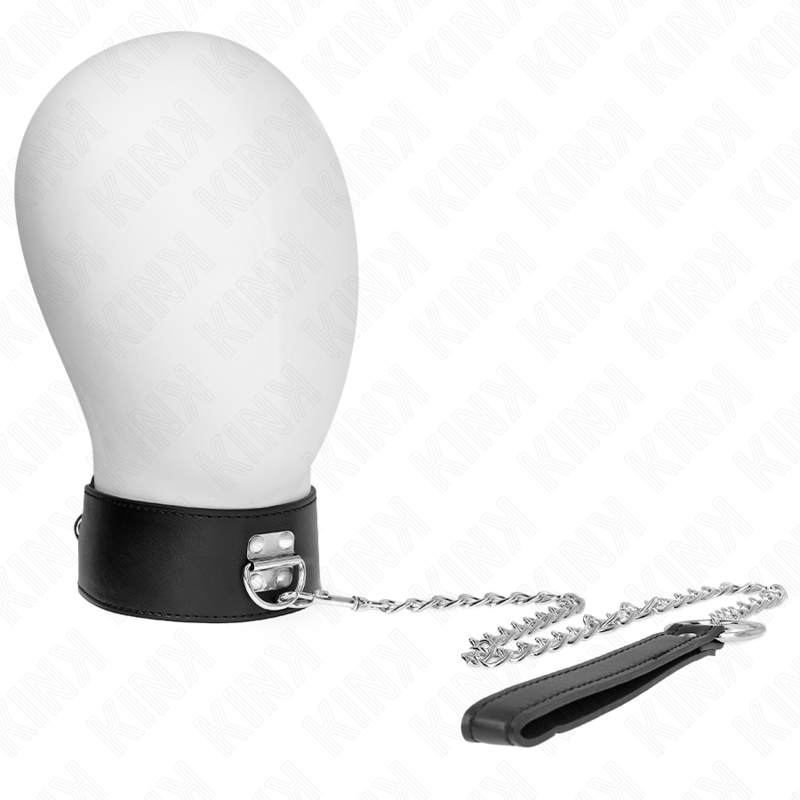 KINK - Ожерелье с поясом 65 см с широким черным ремешком, регулируемым по длине от 33,5 до 41 см, 5 см.