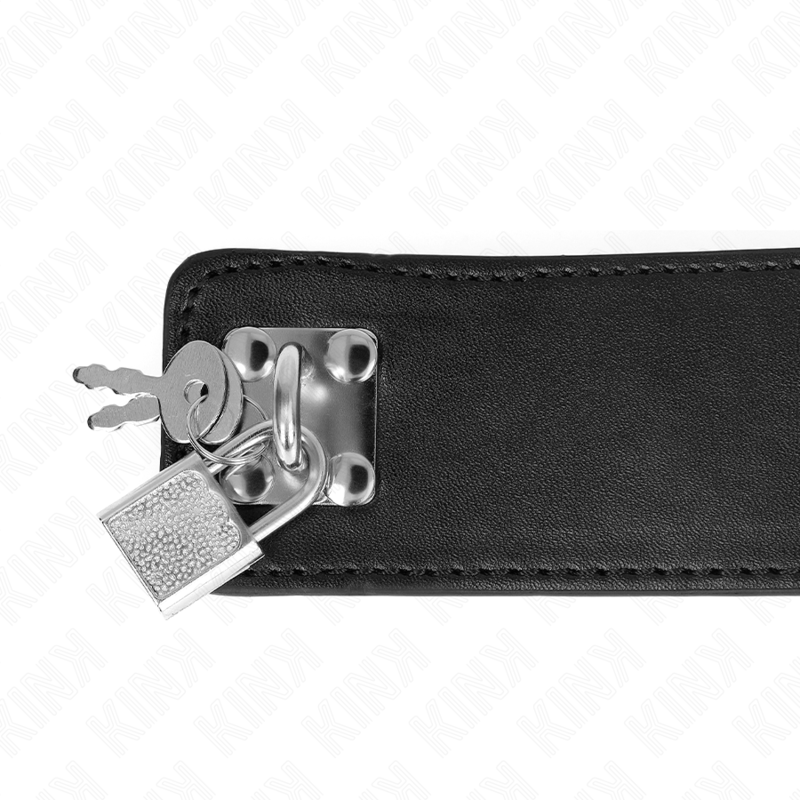 KINK - Ожерелье с поясом 65 см с широким черным ремешком, регулируемым по длине от 33,5 до 41 см, 5 см.