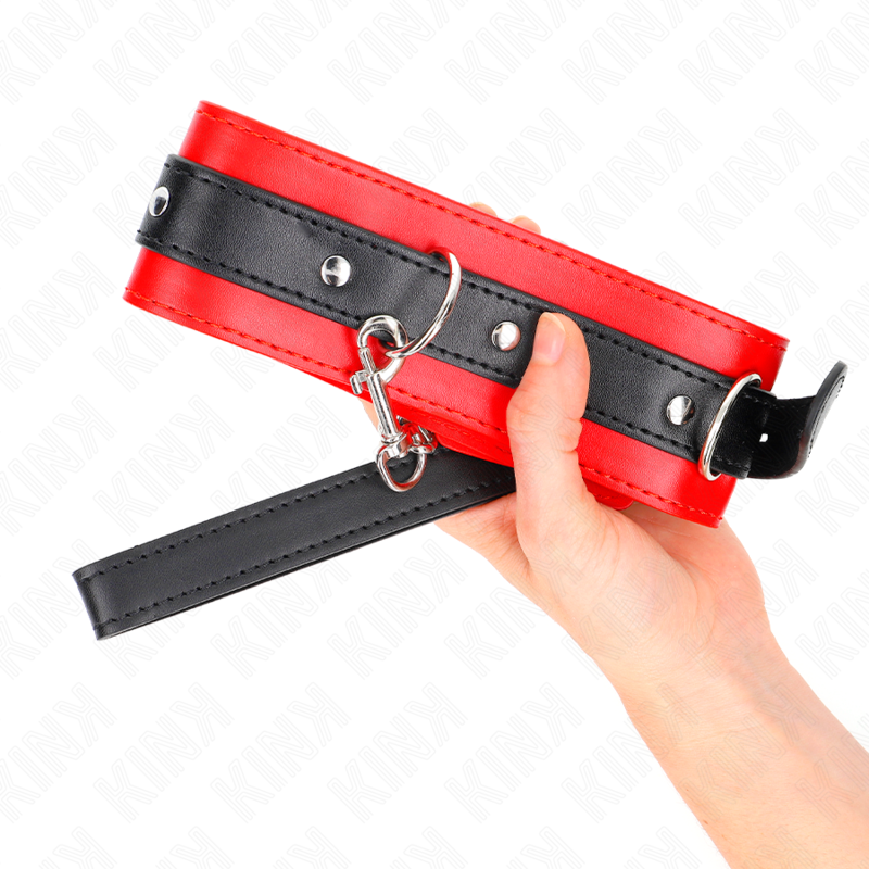 Ошейник KINK с поясом 65 см с ремешком, красный, 54 x 4,5 см.