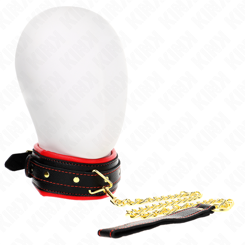 KINK - Ожерелье с ремешком из искусственной кожи с губкой, модель 2, регулируемая длина 37-54 см x 3 см.