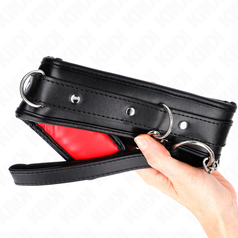 KINK - Ожерелье с ремешком из искусственной кожи с губкой, модель 3, регулируемая длина 37-54 см x 3 см.