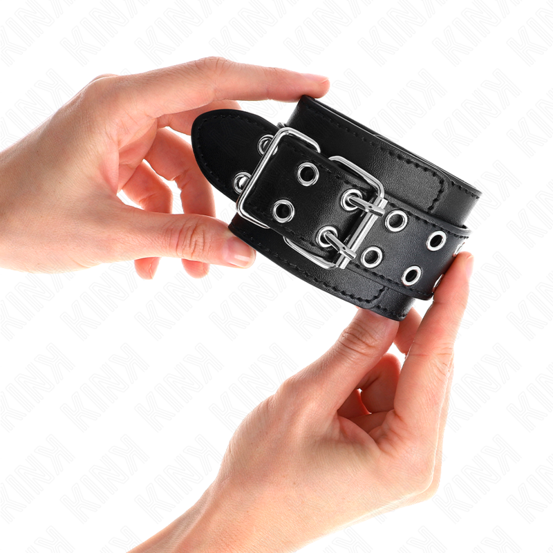 KINK - MAINTIENNES DE POIGNET À DOUBLE BOUCLE NOIRES RÉGLABLES 19-26 CM