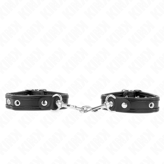KINK - MINI BRACELETS NOIRS À CLOUS, RÉGLABLES 16-22 CM X 2 CM
