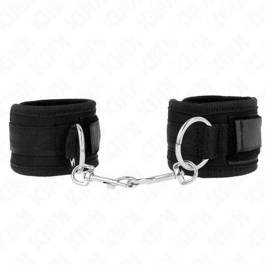 KINK - MAINTIENNES DE POIGNET NOIRES RÉGLABLES 18-35 CM X 6 CM