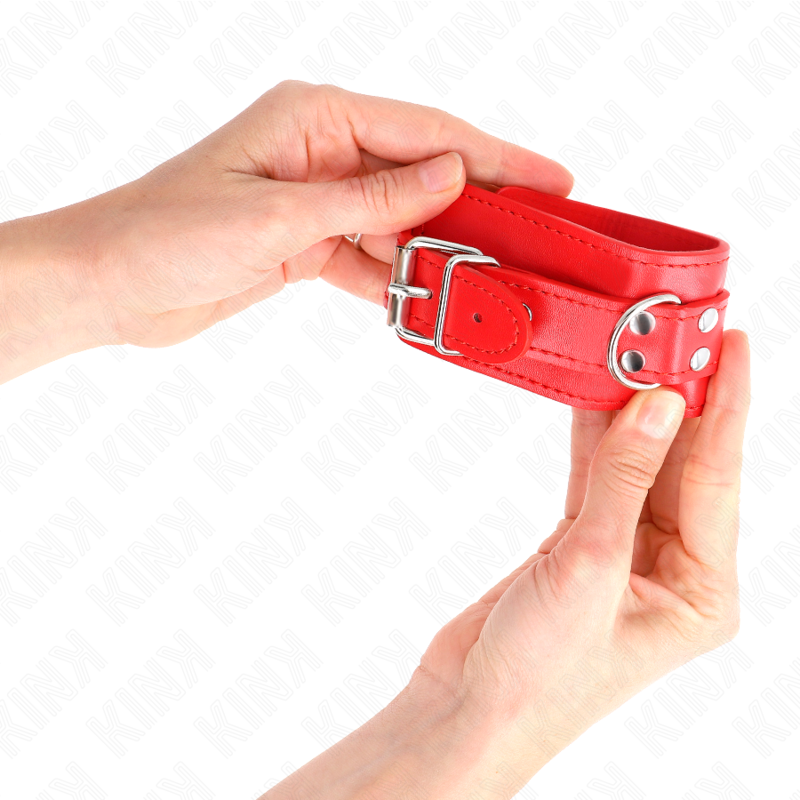 KINK - MAINTIENNES DE POIGNET SIMPLES ROUGES RÉGLABLES 20-23 CM X 5,5 CM