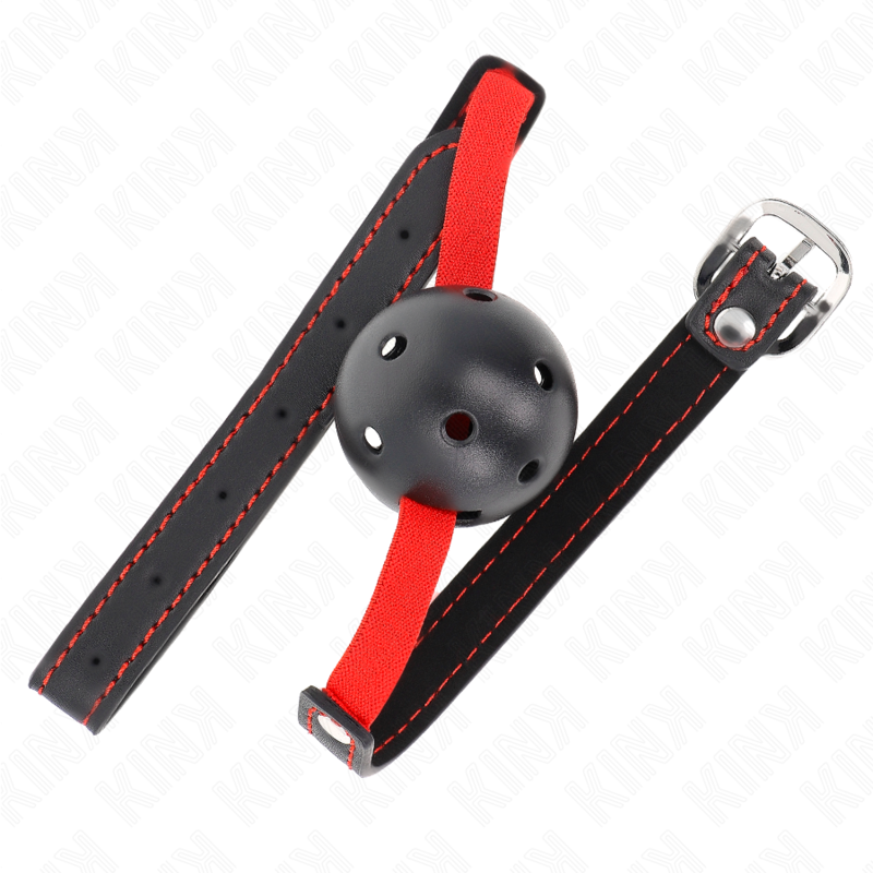 KINK - BÂILLON Creux et rigide de 4,5 cm avec ceinture élastique 56 x 1,5 cm