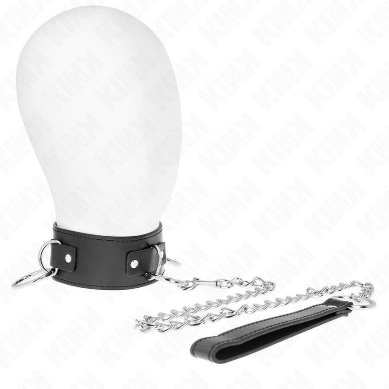 KINK - Ожерелье с поводком 65 см, модель с 3 кольцами, регулируемое, 36-43 см x 5 см