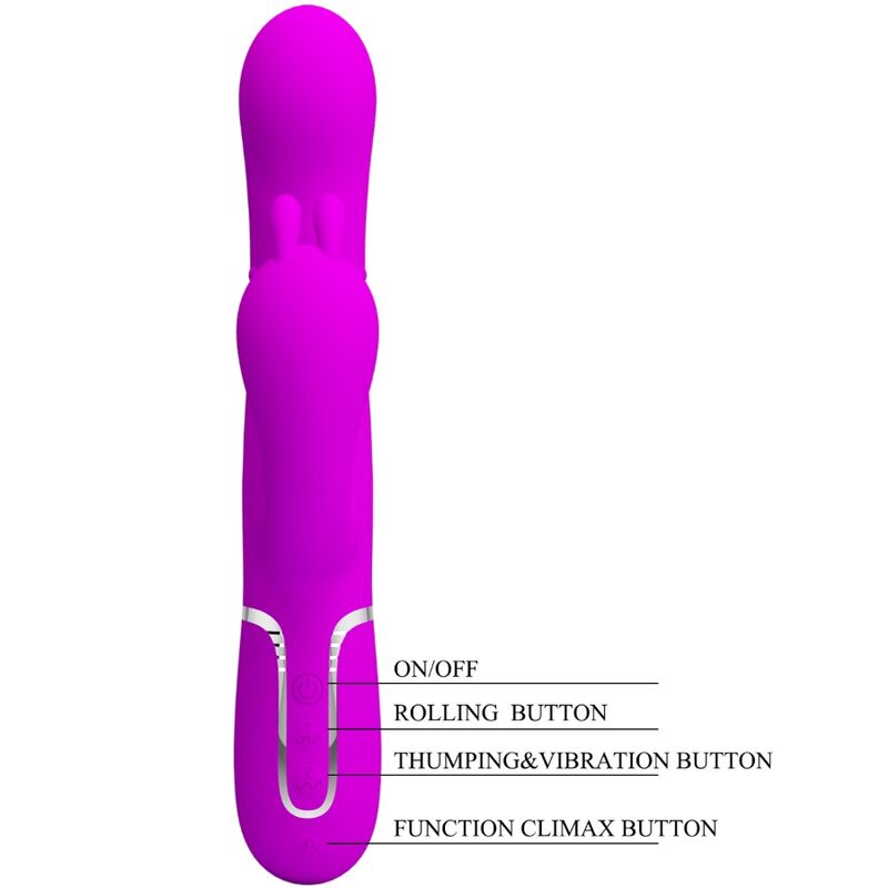 JOLI AMOUR - CAMMY VIBRATEUR TRIPLE MULTIFONCTION 4 EN 1 ROSE