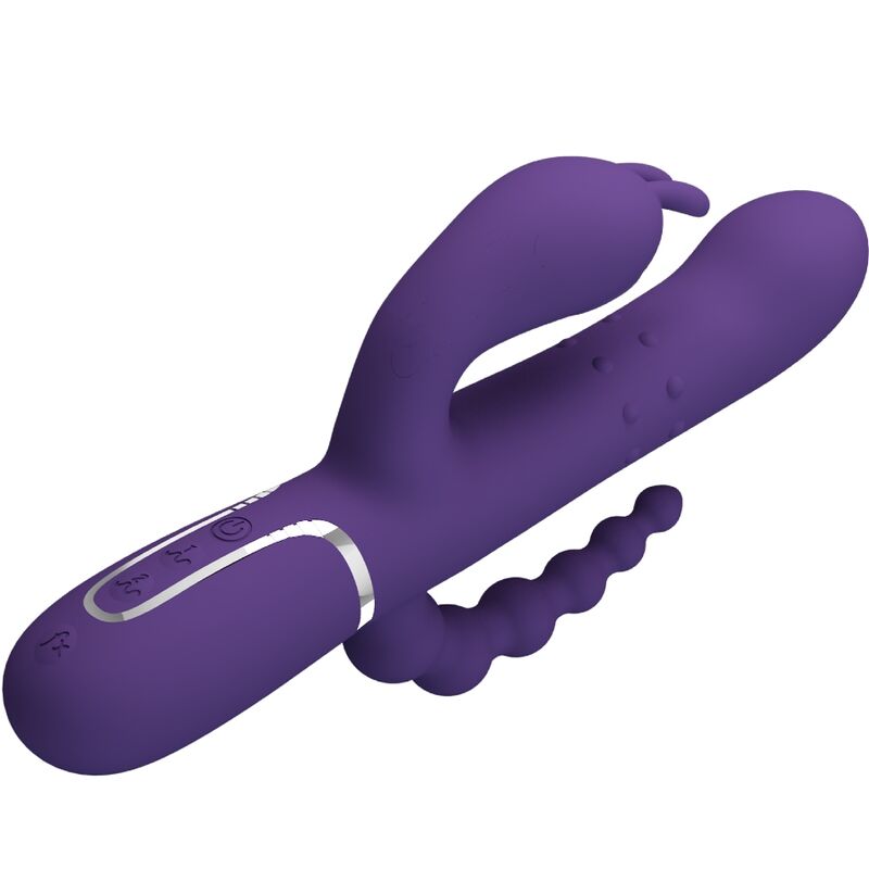 JOLI AMOUR - CAMMY VIBRATEUR TRIPLE MULTIFONCTION 4 EN 1 VIOLET