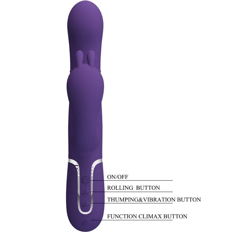 JOLI AMOUR - CAMMY VIBRATEUR TRIPLE MULTIFONCTION 4 EN 1 VIOLET