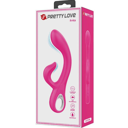 PRETTY LOVE - FRITZ RABBIT VIBRATOR 12 VIBRATIES ROZE