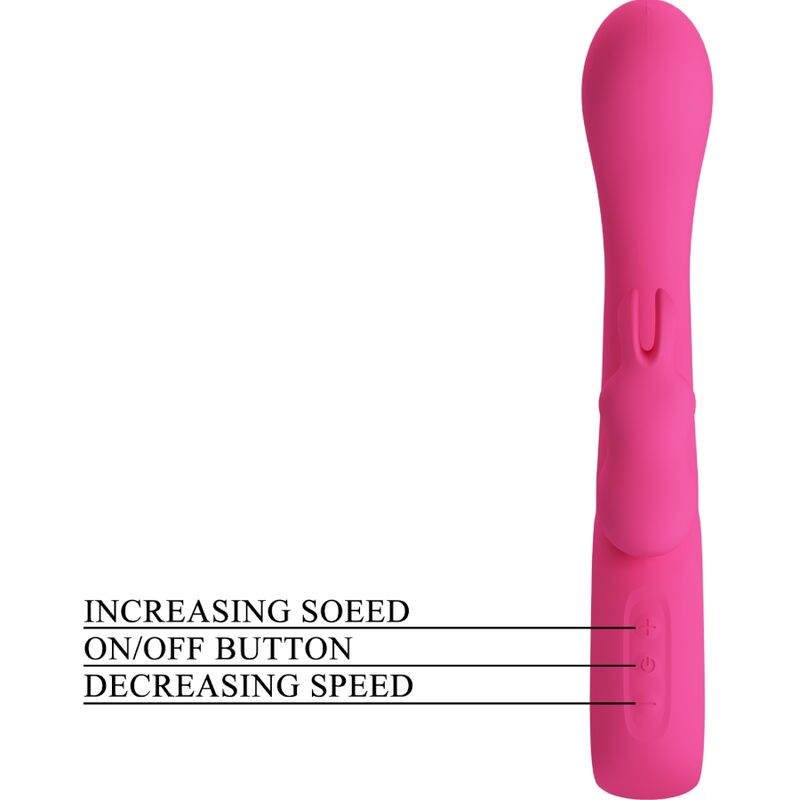 PRETTY LOVE - NOVAK RABBIT VIBRATOR 12 VIBRATIES ROZE