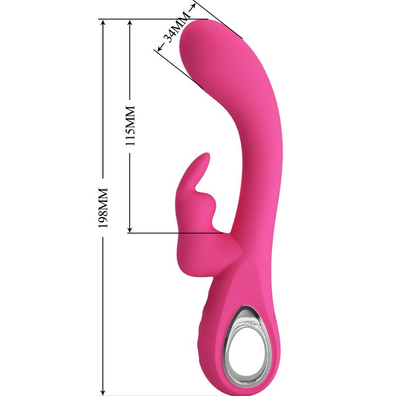 PRETTY LOVE - NOVAK RABBIT VIBRATOR 12 VIBRATIES ROZE