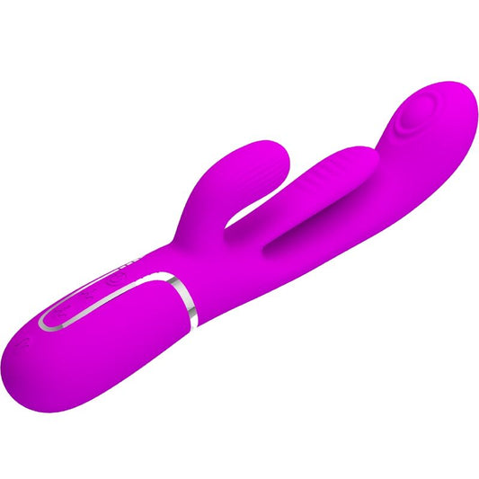 PRETTY LOVE - SHANIA TRIPLE RABBIT VIBRATOR MULTIFUNCTIONEEL ROZE