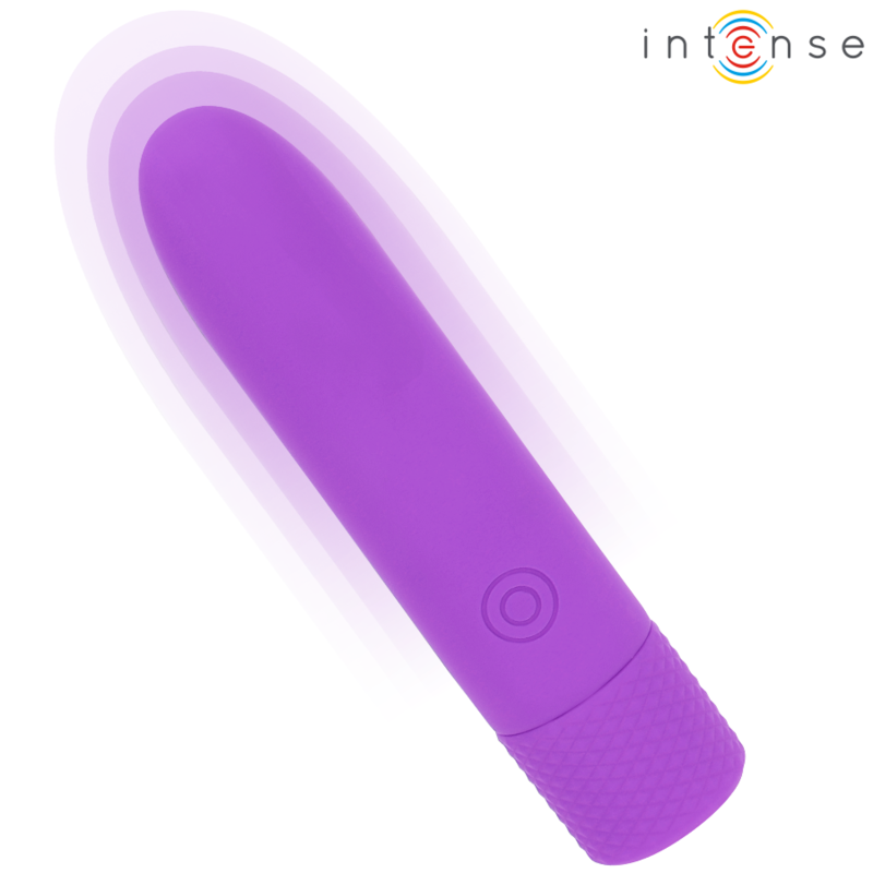 INTENSE - SYMONE PROIETTILE VIBRANTE RICARICABILE USB 8 VIBRAZIONI VIOLA 10 X 2,2 CM
